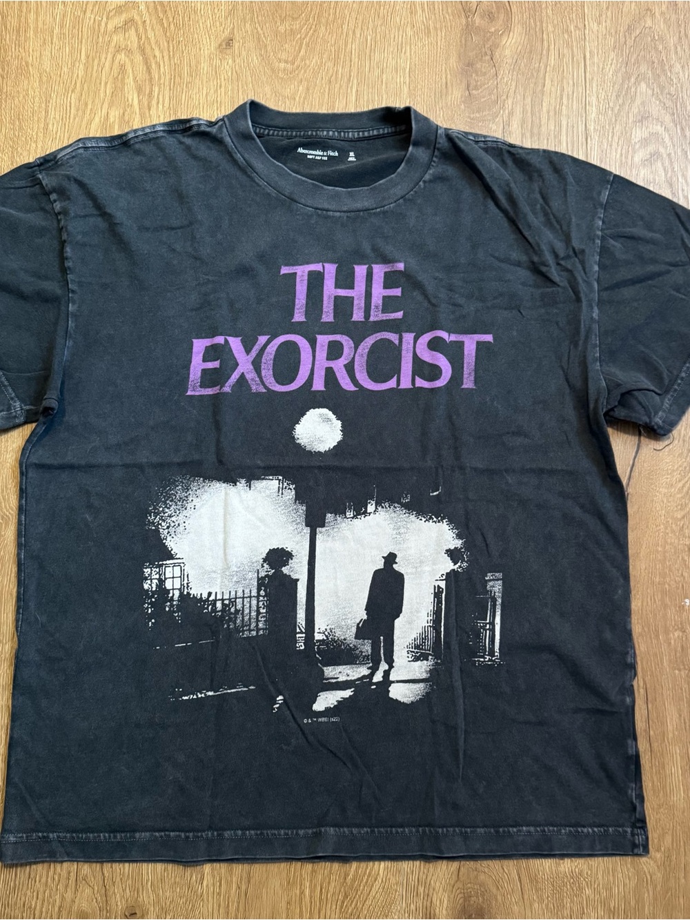 Abercrombie & Fitch Black Tee with Purple THE EXORCIST Print
